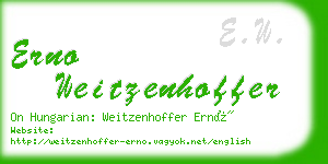 erno weitzenhoffer business card